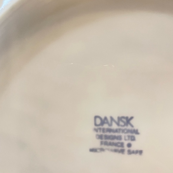 Set of 6 Dansk Embossed White Fish Plates Made in France